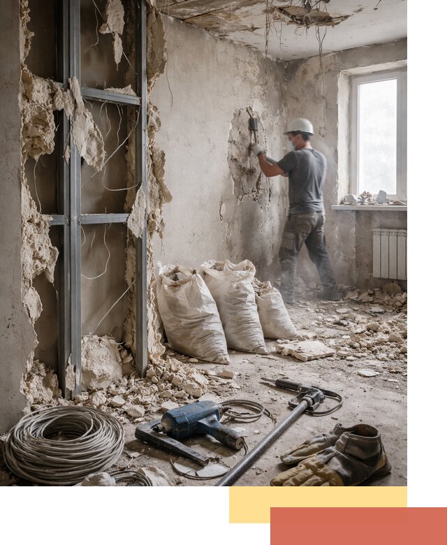 Профессиональный демонтаж зданий и конструкций в мирном