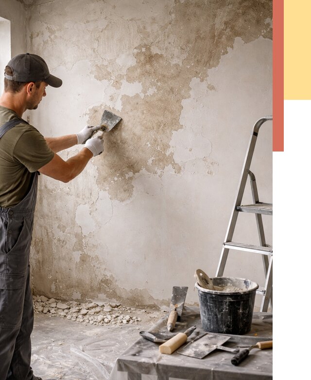 Снятие старой шпаклевки в мирном от 1870 руб. — быстро и недорого | ОТДЕЛОЧНИК-Мир