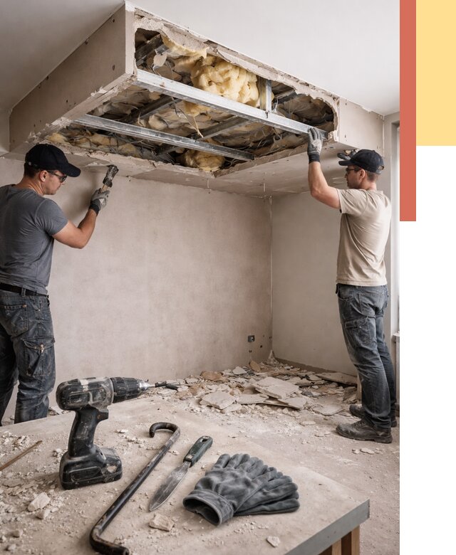 Демонтаж короба из гипсокартона в мирном от 1537 руб. — быстро и недорого | ОТДЕЛОЧНИК-Мир