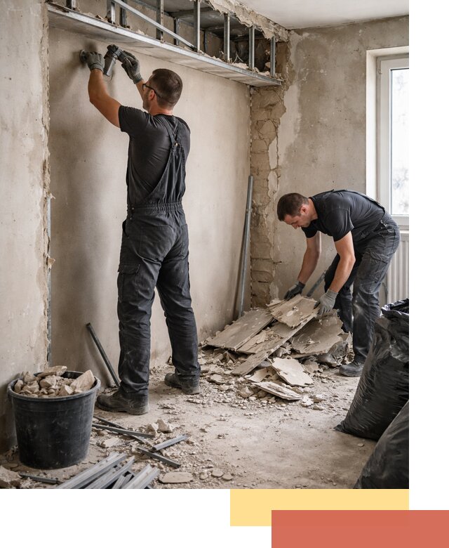 Демонтаж короба из гипсокартона в мирном быстро и аккуратно