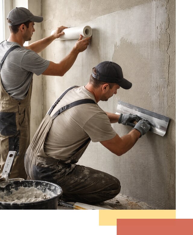 Армирование стен стеклосеткой в мирном для прочной отделки