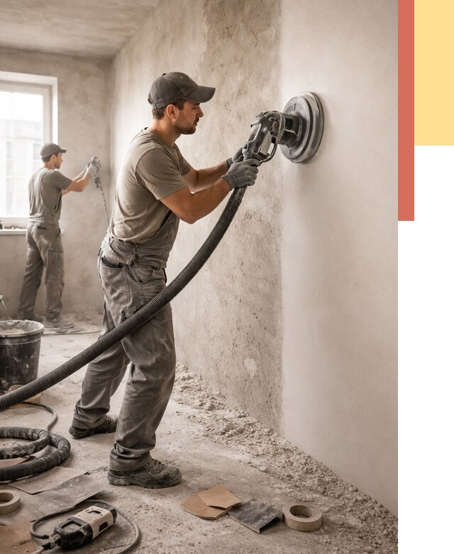 Шлифовка стен в мирном от 1213 руб/м2 — быстро и недорого | ОТДЕЛОЧНИК-Мир