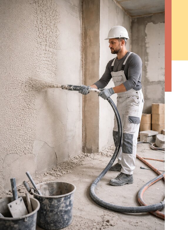 Машинная штукатурка стен в мирном под ключ от 6571 руб./м2 | ОТДЕЛОЧНИК-Мир