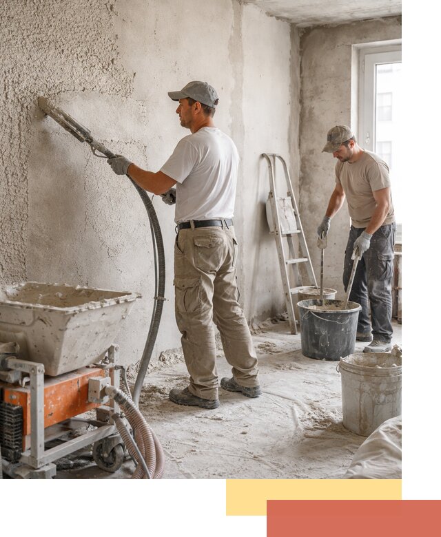 Машинная штукатурка стен в мирном — быстро и качественно