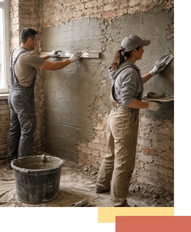 Штукатурка кирпичных стен в мирном — качественно и надежно