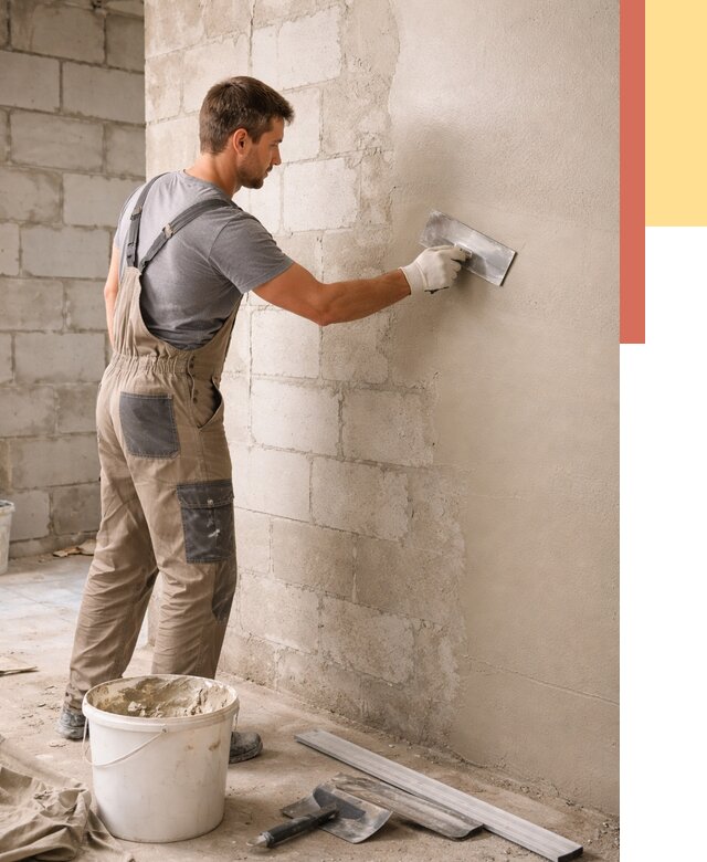 Штукатурка стен из газобетона в мирном от 2123 руб./м2 — быстро и недорого | ОТДЕЛОЧНИК-Мир