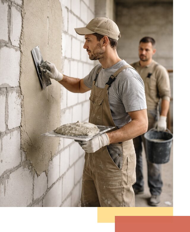 Штукатурка стен из газобетона в мирном под ключ