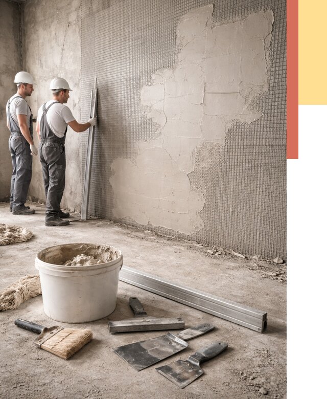 Штукатурка стен по сетке в мирном от 5560 руб./м2 — быстро и недорого | ОТДЕЛОЧНИК-Мир