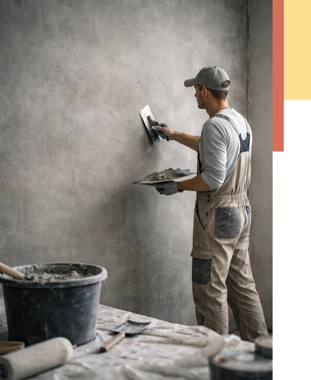 Декоративная штукатурка под бетон в мирном от 2527 руб./м² — нанесение под ключ | ОТДЕЛОЧНИК-Мир