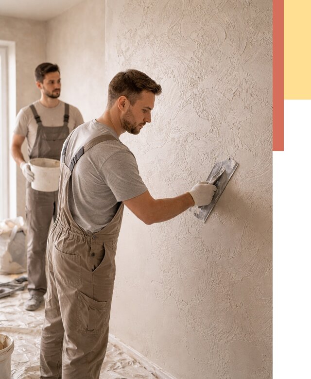 Фактурная штукатурка стен в мирном от 4246 руб./м² — заказать под ключ | ОТДЕЛОЧНИК-Мир