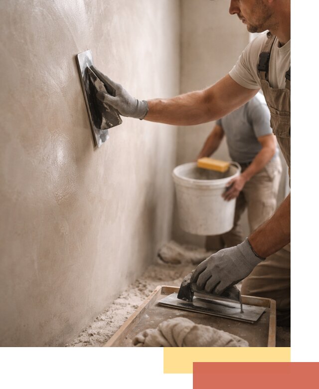 Нанесение марокканской штукатурки таделакт в мирном