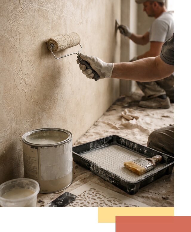 Лессирующая краска для декоративной отделки в мирном