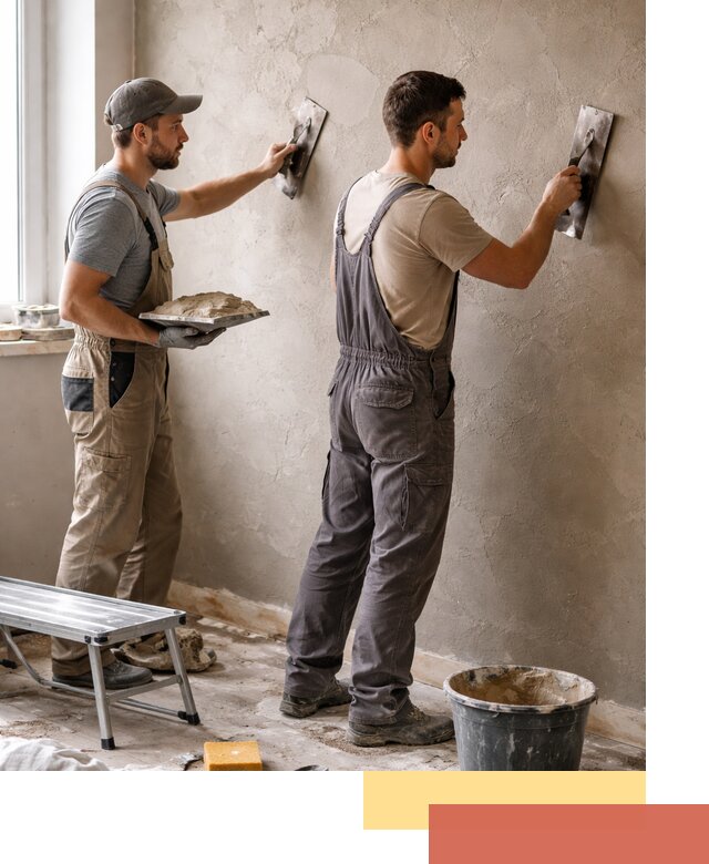 Ремонт декоративной штукатурки и восстановление фактуры в мирном