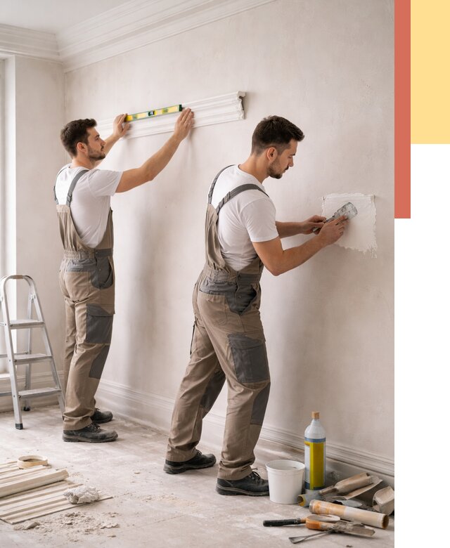 Монтаж лепнины на стены в мирном от 4549 руб. — недорого, быстро | ОТДЕЛОЧНИК-Мир