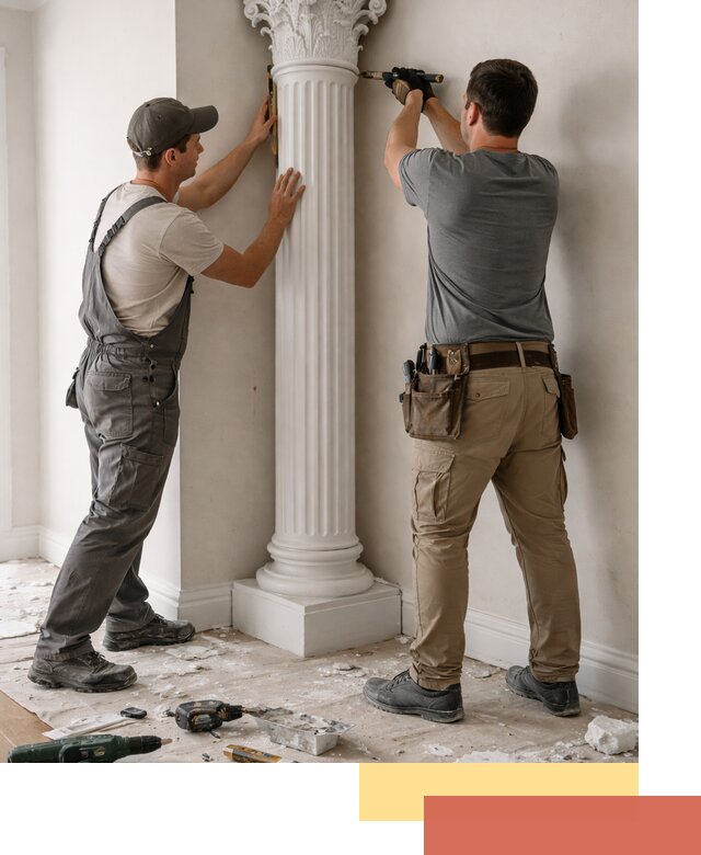 Установка декоративных колонн в мирном под ключ