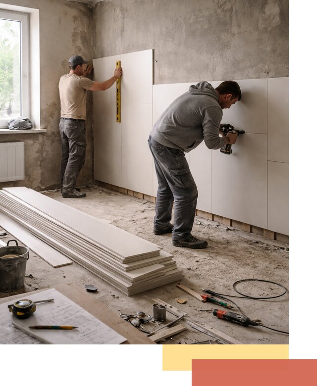 Монтаж ПВХ панелей на стены в мирном качественно и быстро