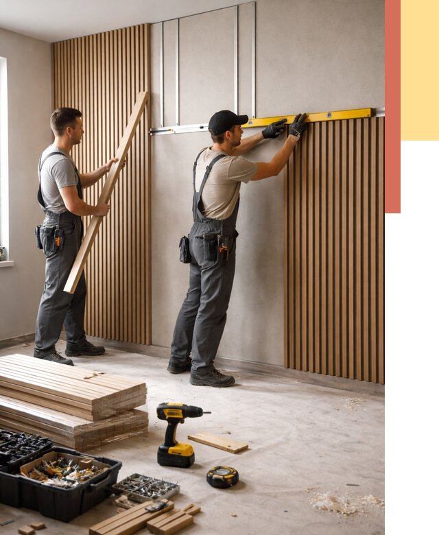 Монтаж реечных панелей на стены в мирном от 1213 руб. — быстро и недорого | ОТДЕЛОЧНИК-Мир