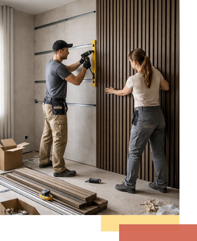 Монтаж реечных панелей на стены в мирном