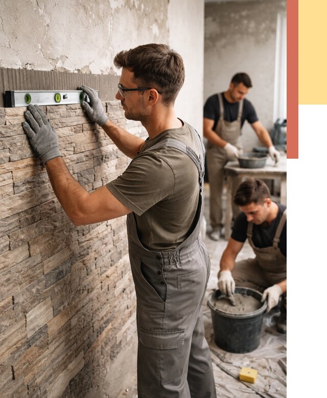 Монтаж искусственного камня в мирном от 4549 руб. под ключ | ОТДЕЛОЧНИК-Мир