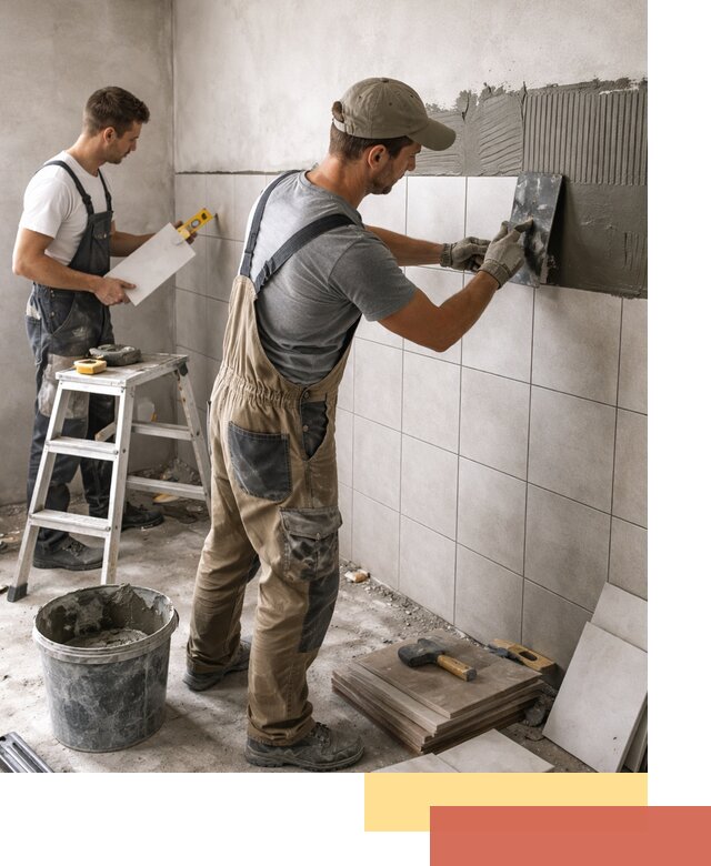 Укладка плитки на стены в мирном профессионально и надежно