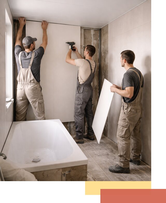 Отделка ванной панели ПВХ профессионально в мирном