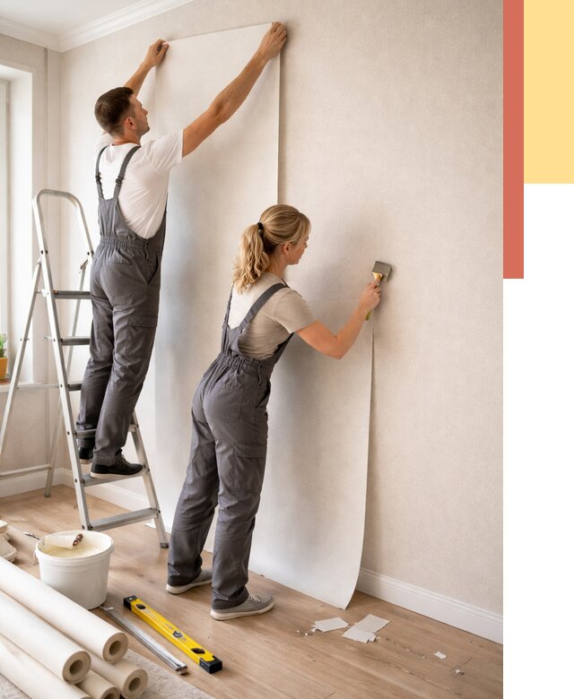 Поклейка флизелиновых обоев в мирном от 6065 руб. | Быстро и недорого — ОТДЕЛОЧНИК-Мир