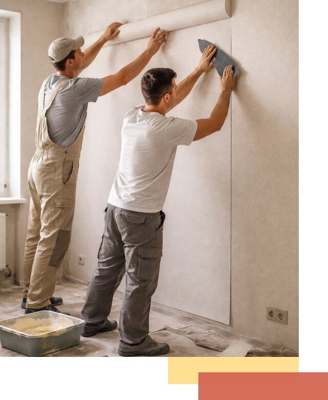 Поклейка виниловых обоев в мирном профессионально и качественно