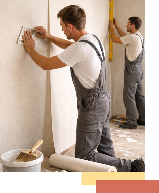 Поклейка бумажных обоев в мирном качественно и недорого