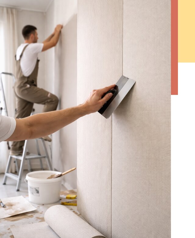 Поклейка текстильных обоев в мирном от 4549 руб. под ключ | ОТДЕЛОЧНИК-Мир