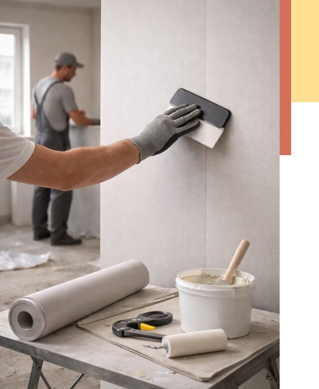 Поклейка обоев под покраску в мирном от 3538 руб. за м2 | ОТДЕЛОЧНИК-Мир