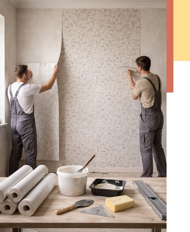 Поклейка обоев с подбором рисунка в мирном от 3538 руб. | ОТДЕЛОЧНИК-Мир - быстро и недорого