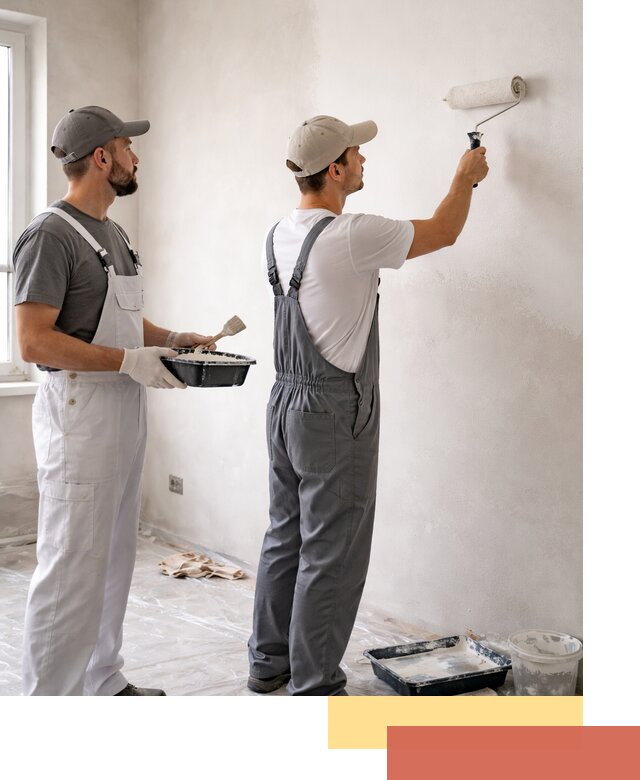 Покраска стен водоэмульсионной краской в мирном