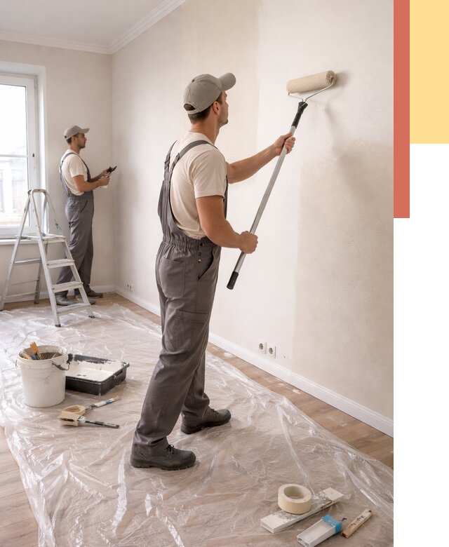 Покраска стен акриловой краской в мирном от 3538 руб./м² — быстро и недорого | ОТДЕЛОЧНИК-Мир