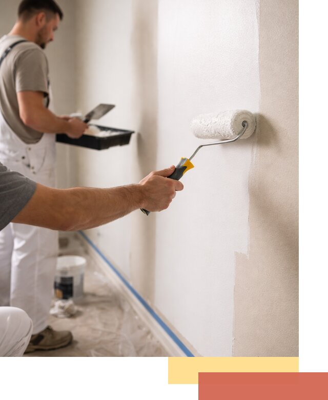 Покраска стен акриловой краской профессионально в мирном