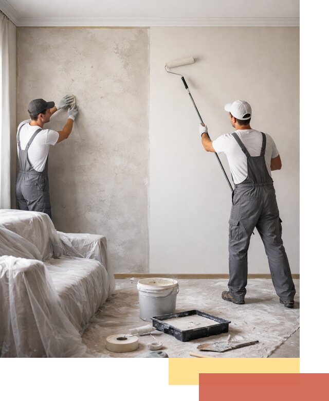 Покраска стен антивандальной краской в мирном