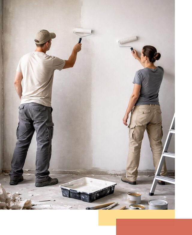 Окраска стен по стеклохолсту в мирном качественно и долговечно