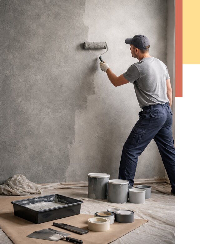 Покраска стен под бетон в мирном от 657 руб. за м2 — быстро и недорого | ОТДЕЛОЧНИК-Мир