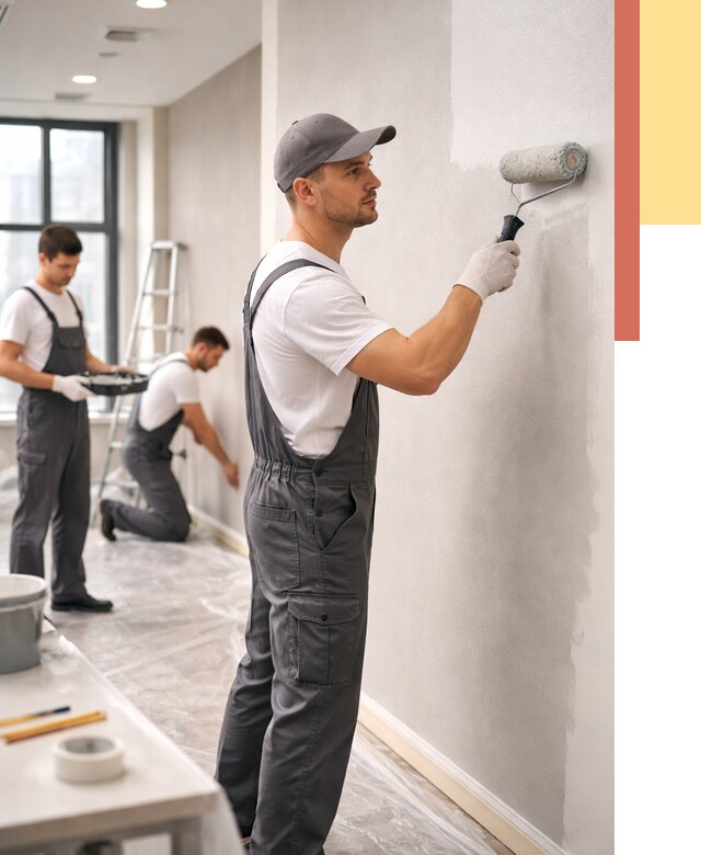 Покраска стен в офисе в мирном от 8593 руб. — быстро и недорого | ОТДЕЛОЧНИК-Мир