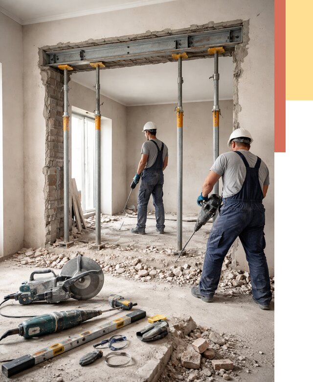 Прорезка проема в стене в мирном от 4549 руб. — быстро и недорого | ОТДЕЛОЧНИК-Мир