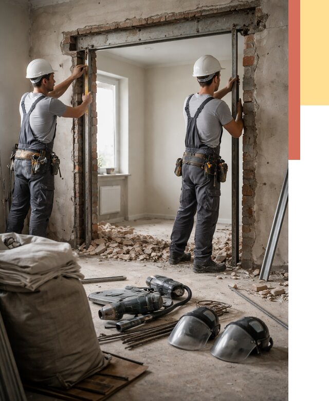 Расширение дверного проема в мирном от 12636 руб. под ключ | ОТДЕЛОЧНИК-Мир