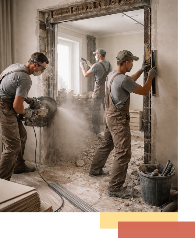 Расширение дверного проема под установку новой двери в мирном