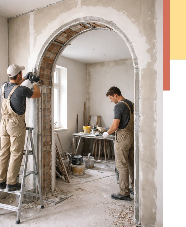 Устройство арочного проема в мирном от 9604 руб. под ключ — быстро и недорого | ОТДЕЛОЧНИК-Мир