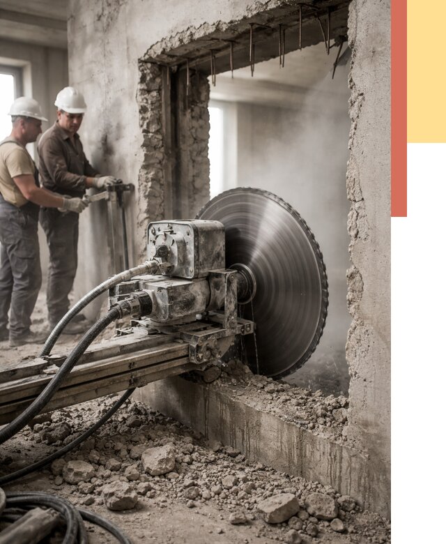 Алмазная резка проемов в мирном от 4549 руб. быстро и недорого | ОТДЕЛОЧНИК-Мир