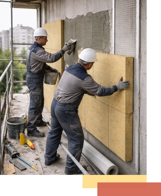 Утепление стен зданий и домов в мирном качественно и надежно