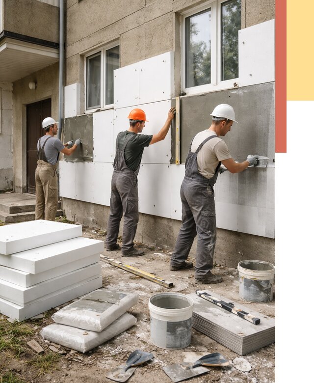 Утепление стен пенопластом в мирном от 1769 руб. — недорого и под ключ | ОТДЕЛОЧНИК-Мир