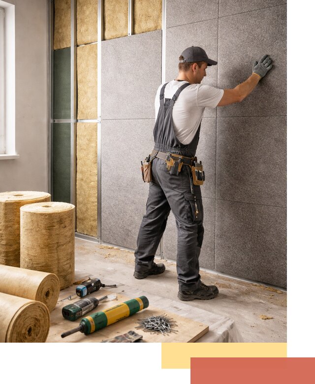 Профессиональная шумоизоляция стен в мирном для квартиры и офиса