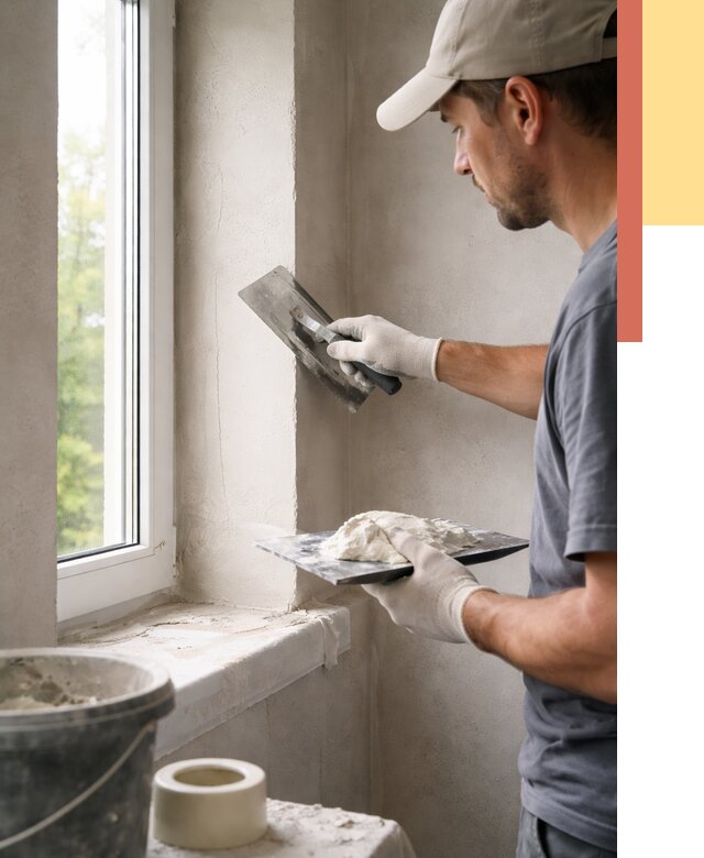 Штукатурка откосов в мирном от 4549 руб/м² — услуги и выравнивание под ключ | ОТДЕЛОЧНИК-Мир