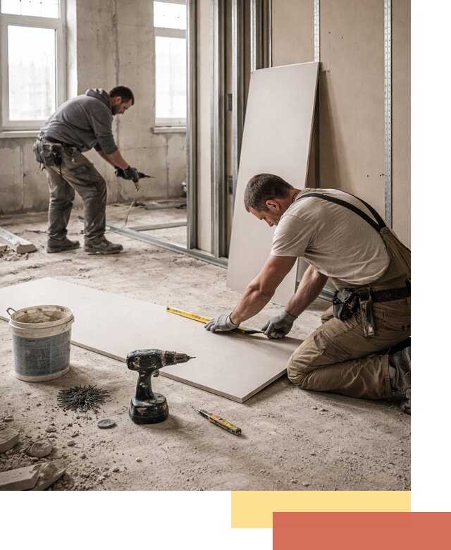 Кладка перегородок из ПГП под ключ в мирном