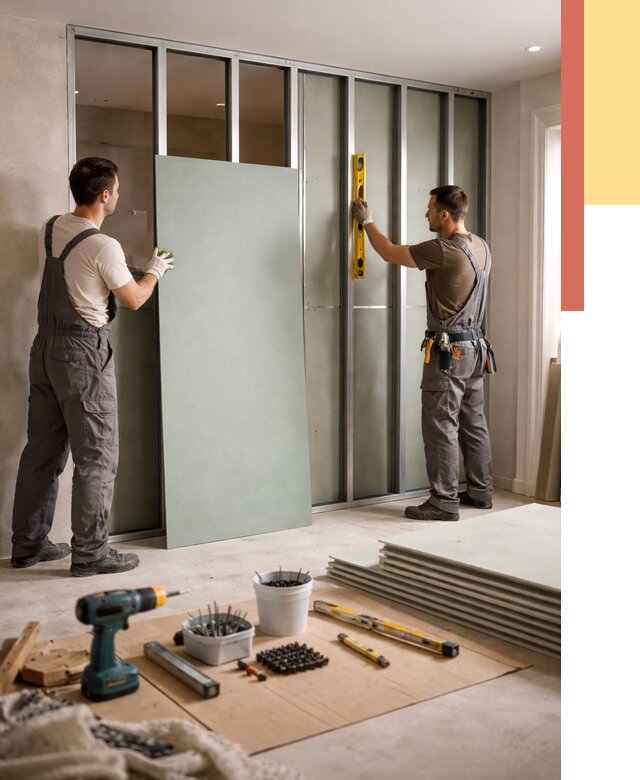 Перегородка из влагостойкого гипсокартона в мирном от 4852 руб. — монтаж под ключ | ОТДЕЛОЧНИК-Мир