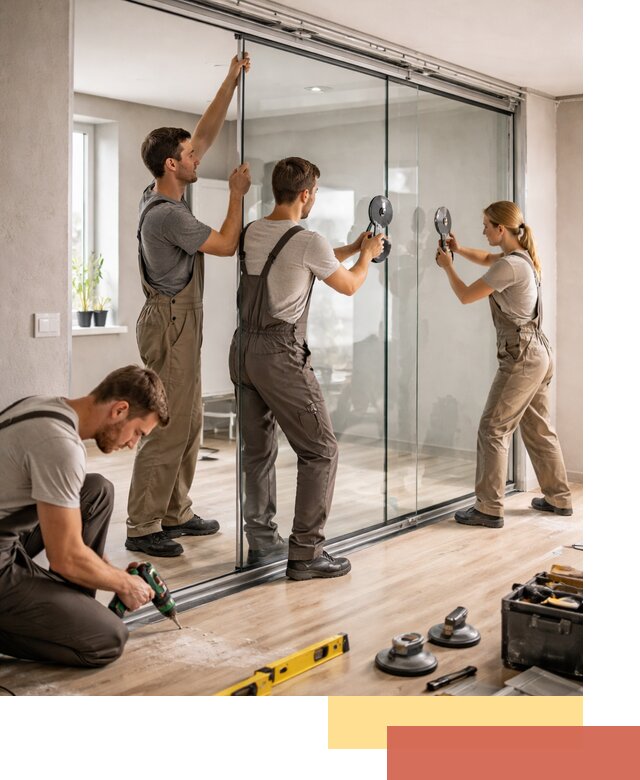 Изготовление стеклянных перегородок на заказ в мирном